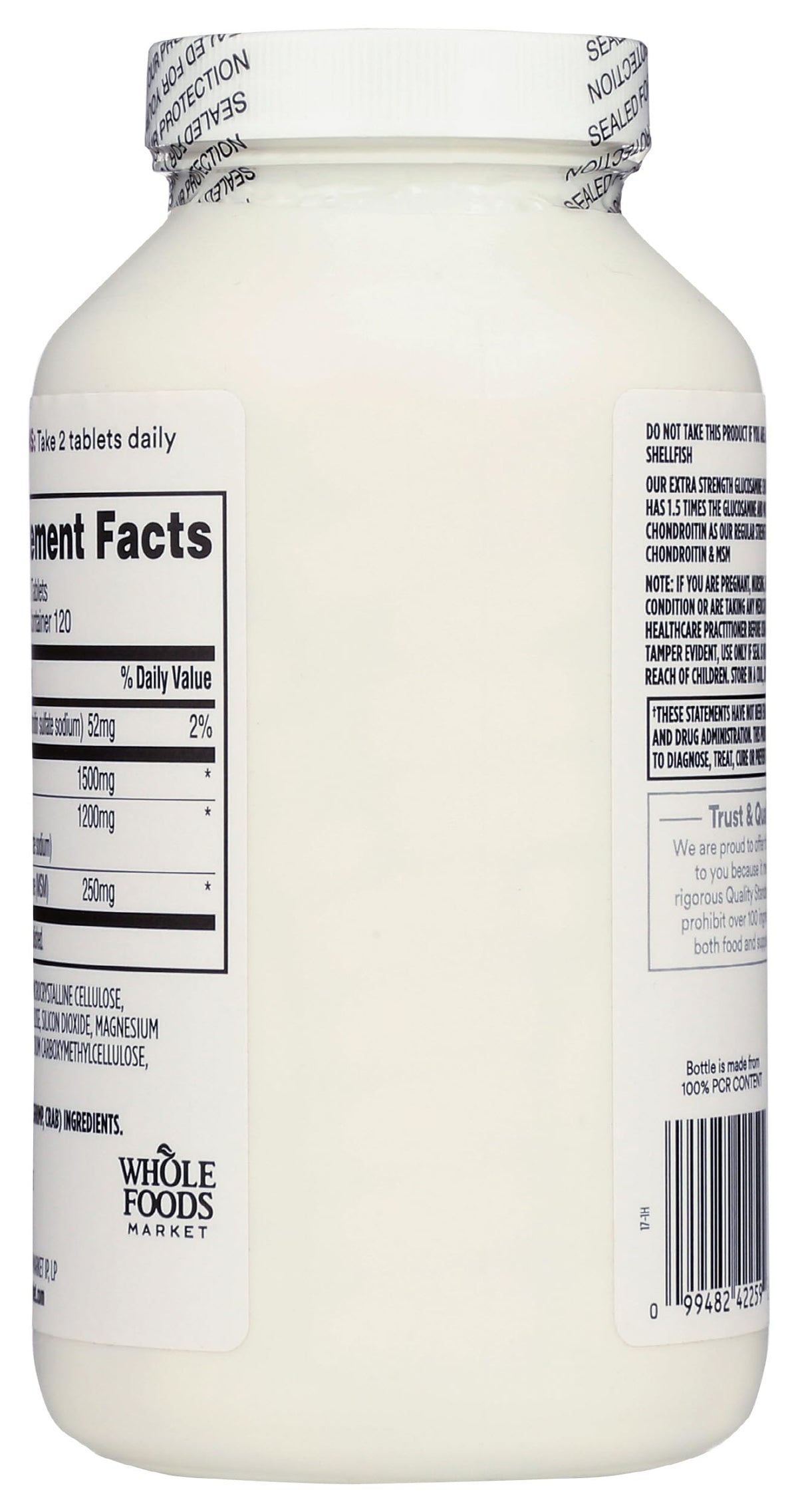 365 Glucosamina Condroitina MSM Doble Concentración 240 Tabletas