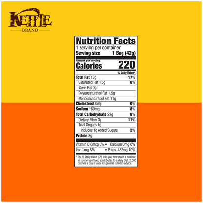 Kettle Brand Papas Fritas Sabor BBQ Bolsa Individual 43 g