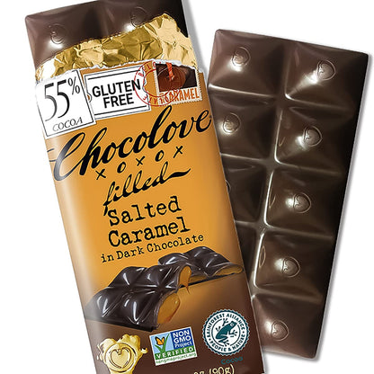 Chocolove Barra de Chocolate Amargo con Caramelo Salado 91 g