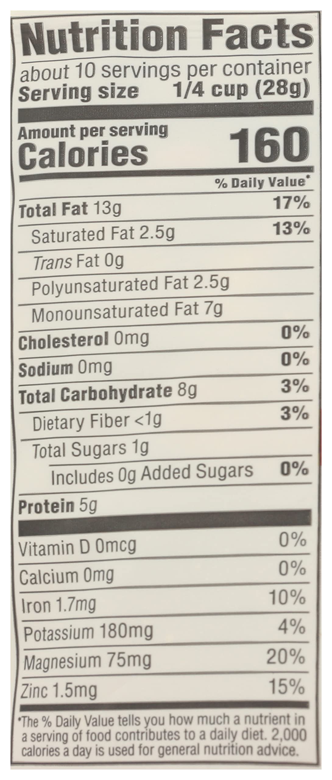 365 Nuez de La India Orgánica Tostada Sin Sal 284 g