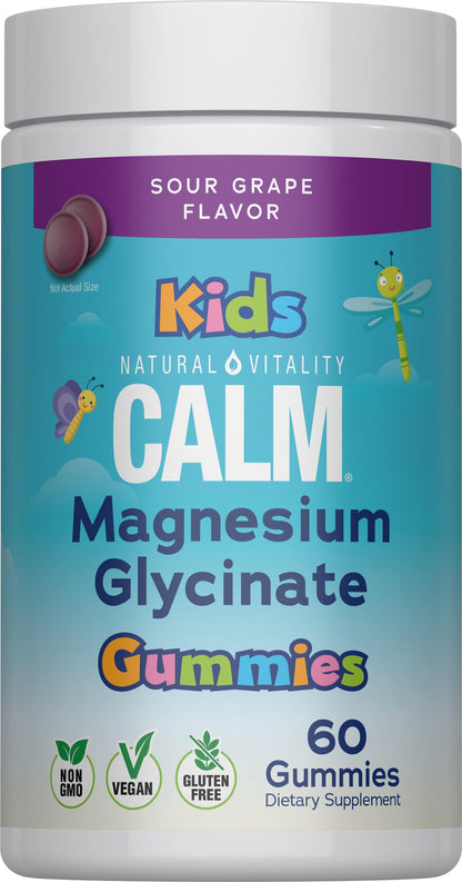 Natural Vitality Kids Magnesio Glicinato 60 Gomitas Uva
