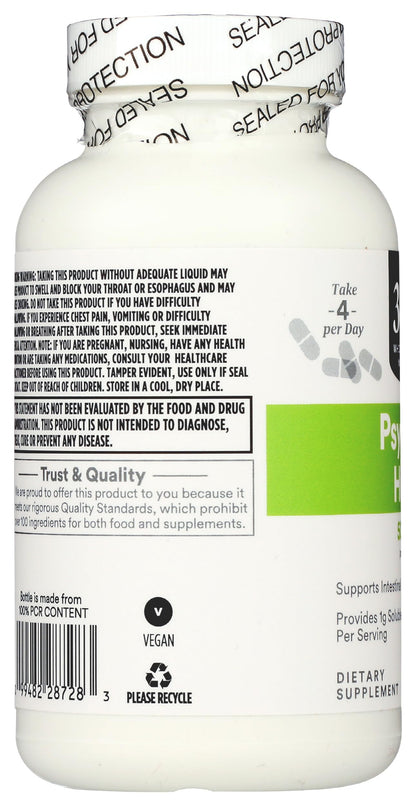 365 Psyllium Husk Cáscara de Psyllium 500 Mg 180 Cápsulas