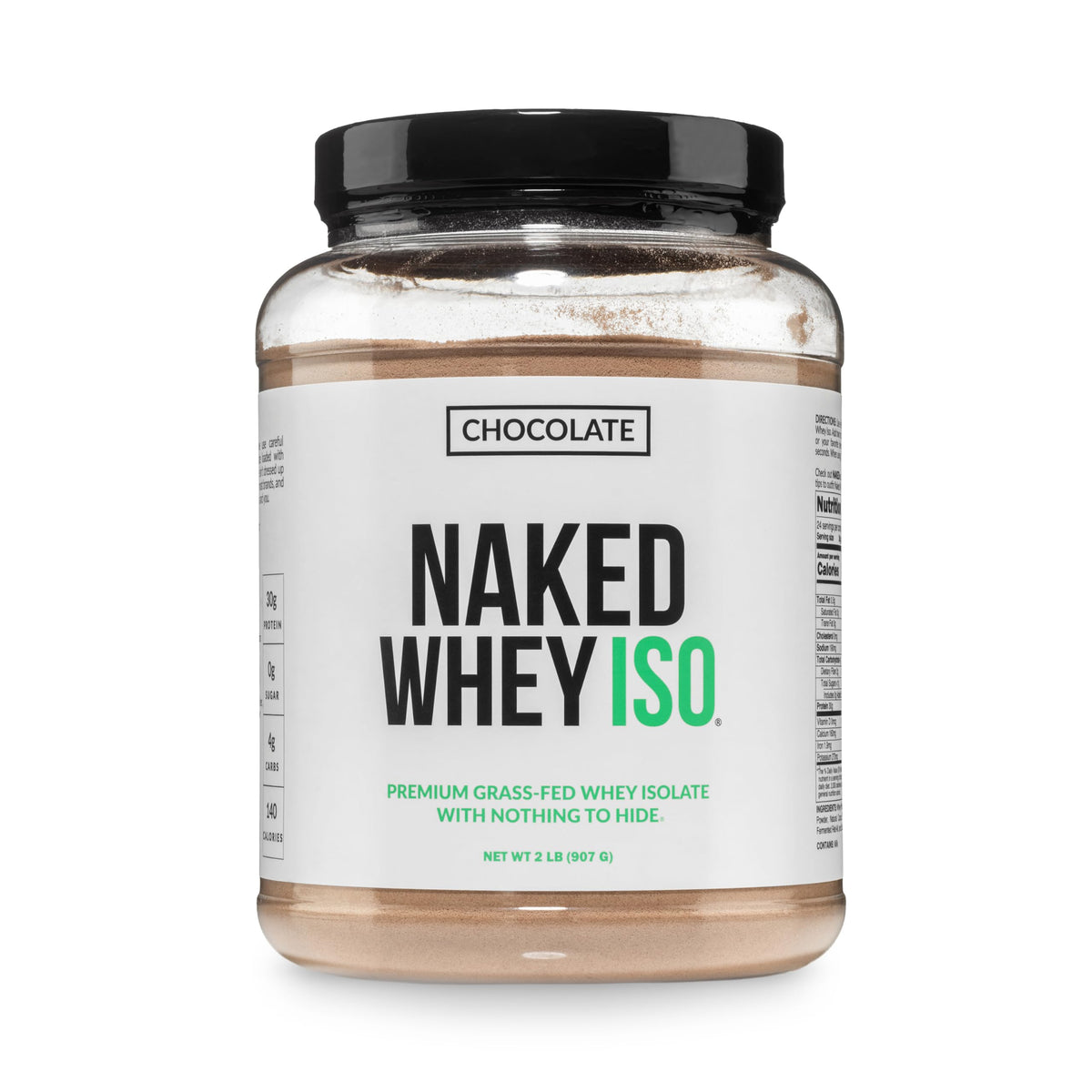 Naked Whey Isolate Proteina Chocolate 2 Lb 24 Porciones