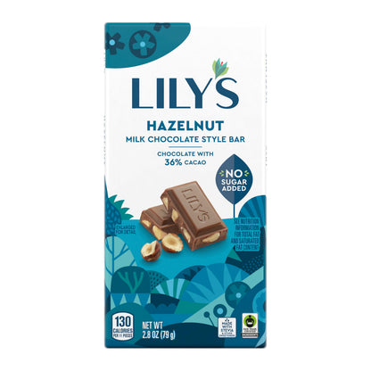 Lily's Barra de Chocolate con Leche y Avellana Sin Azúcar Añadida 79 g