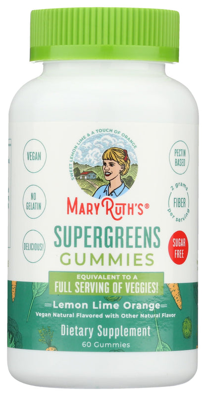 MaryRuth's Gomitas Supergreens Limón, Lima y Naranja 60 Piezas