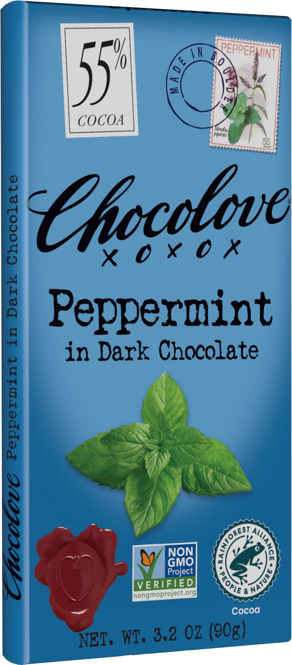 Chocolove Barra de Chocolate Amargo con Menta 91 g