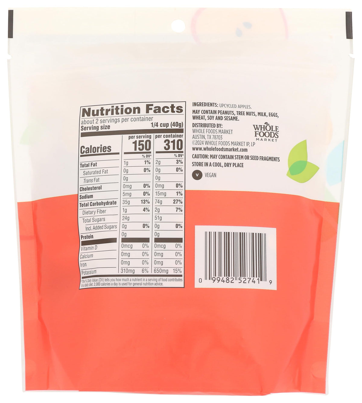365 Rodajas de Manzana Deshidratada 85 g