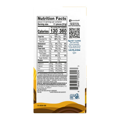 Lily's Barra de Chocolate con Leche Cremosa Sin Azúcar Añadida 85 g