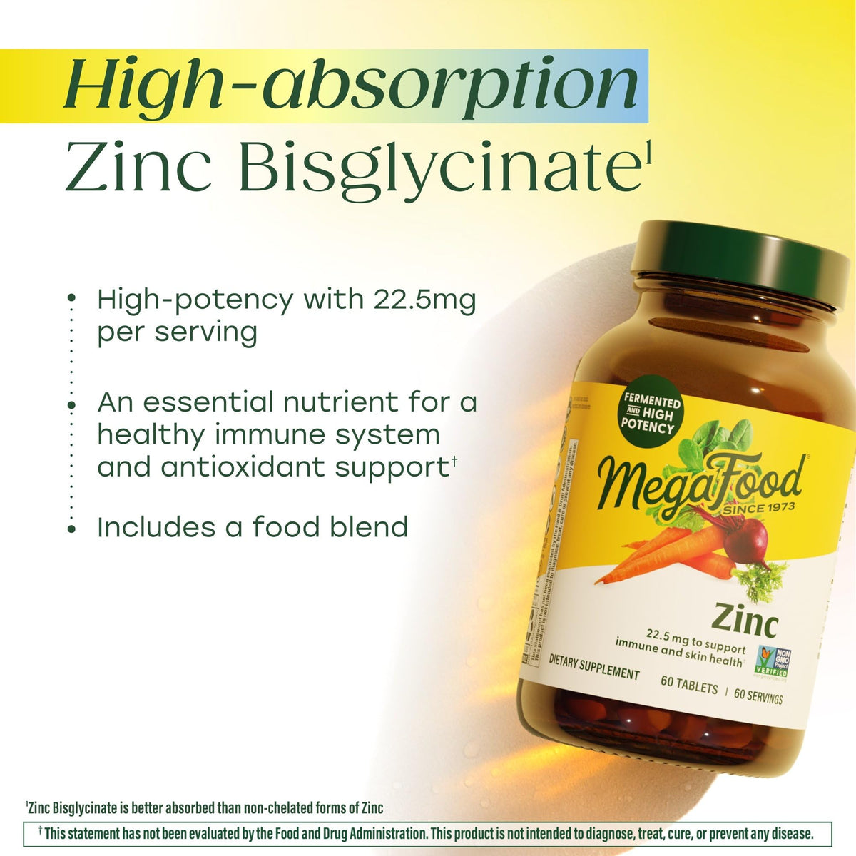 MegaFood Zinc 60 Tabletas