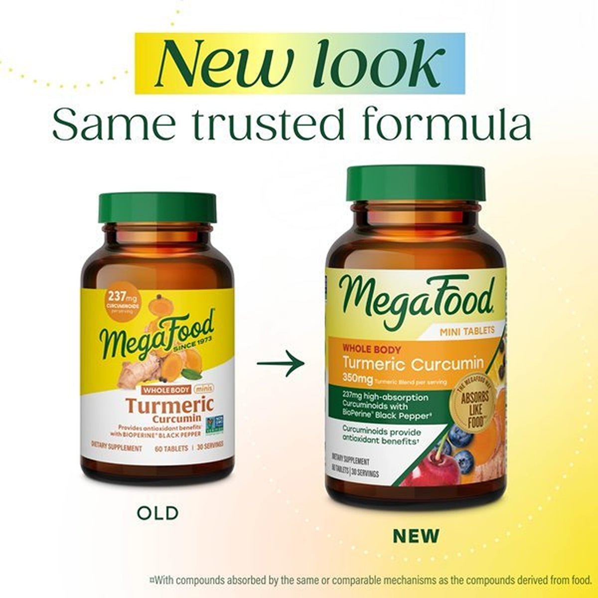 MegaFood Cúrcuma Curcumina Minis 60 Tabletas