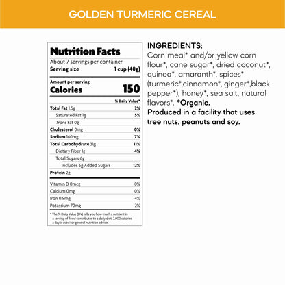 Nature's Path Cereal Orgánico Golden Turmeric con Cúrcuma 301 g