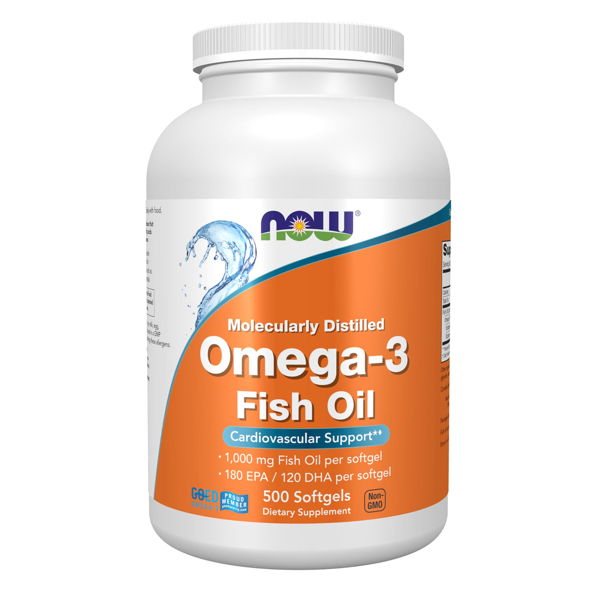 NOW Omega 3 Aceite De Pescado 500 Capsulas Blandas