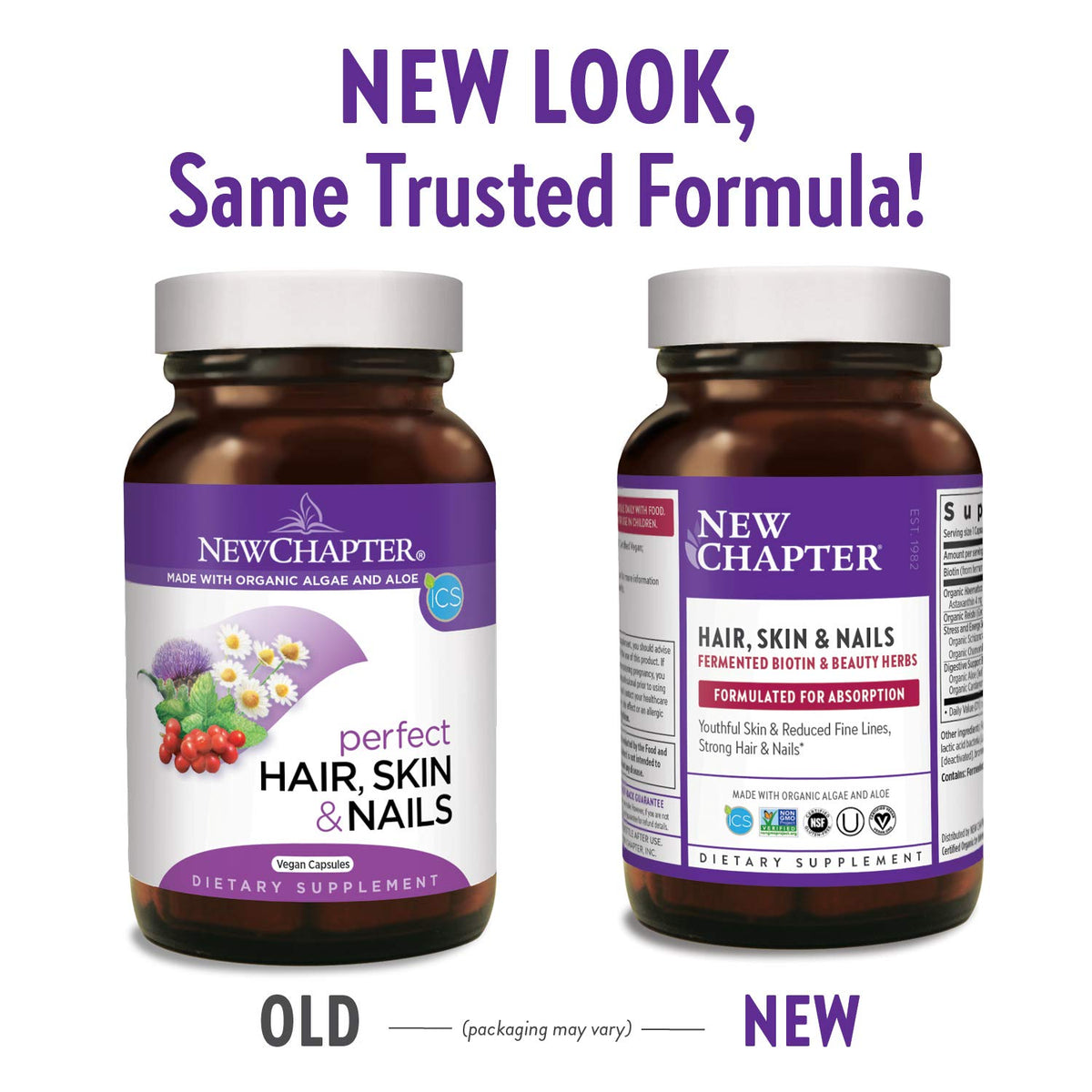 New Chapter Vitaminas para Cabello, Piel y Uñas 30 Tabletas