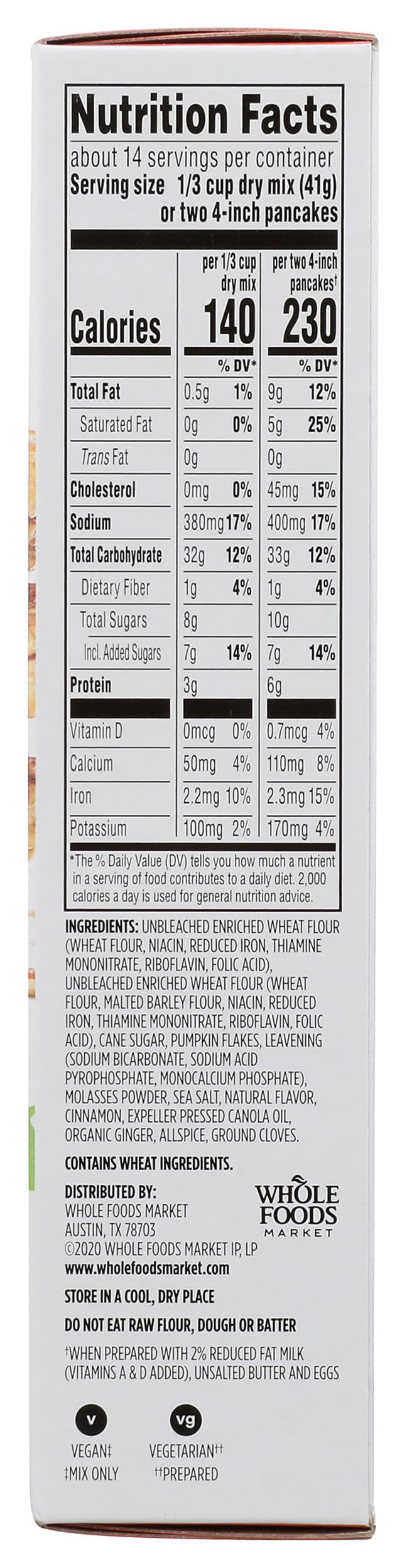 365 Harina para Hot Cakes y Waffles Pumpkin Spice 567 g
