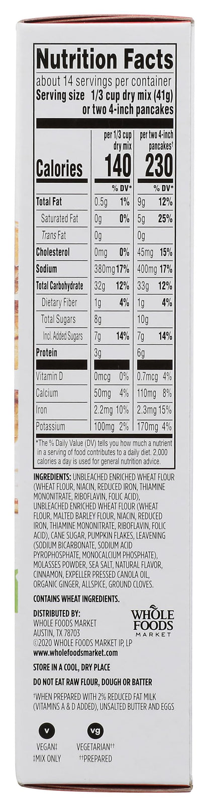 365 Harina para Hot Cakes y Waffles Pumpkin Spice 567 g