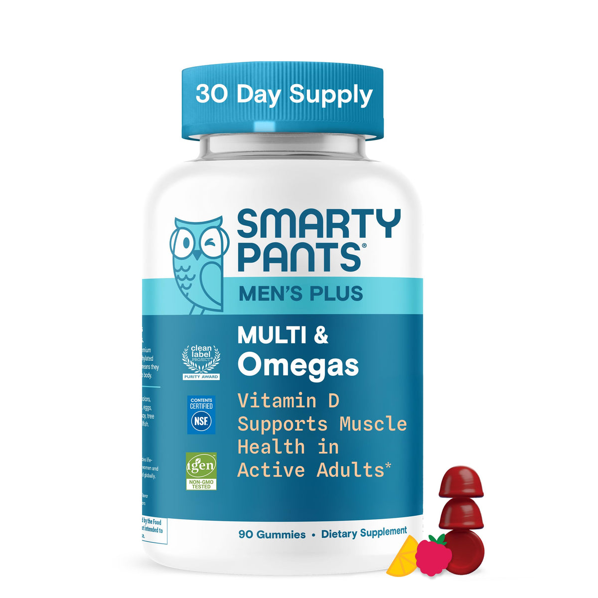 SmartyPants Multivitaminico Hombre Omega 3 90 Gomitas