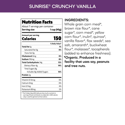 Nature's Path Cereal Orgánico Crunchy Vanilla Sunrise 301 g
