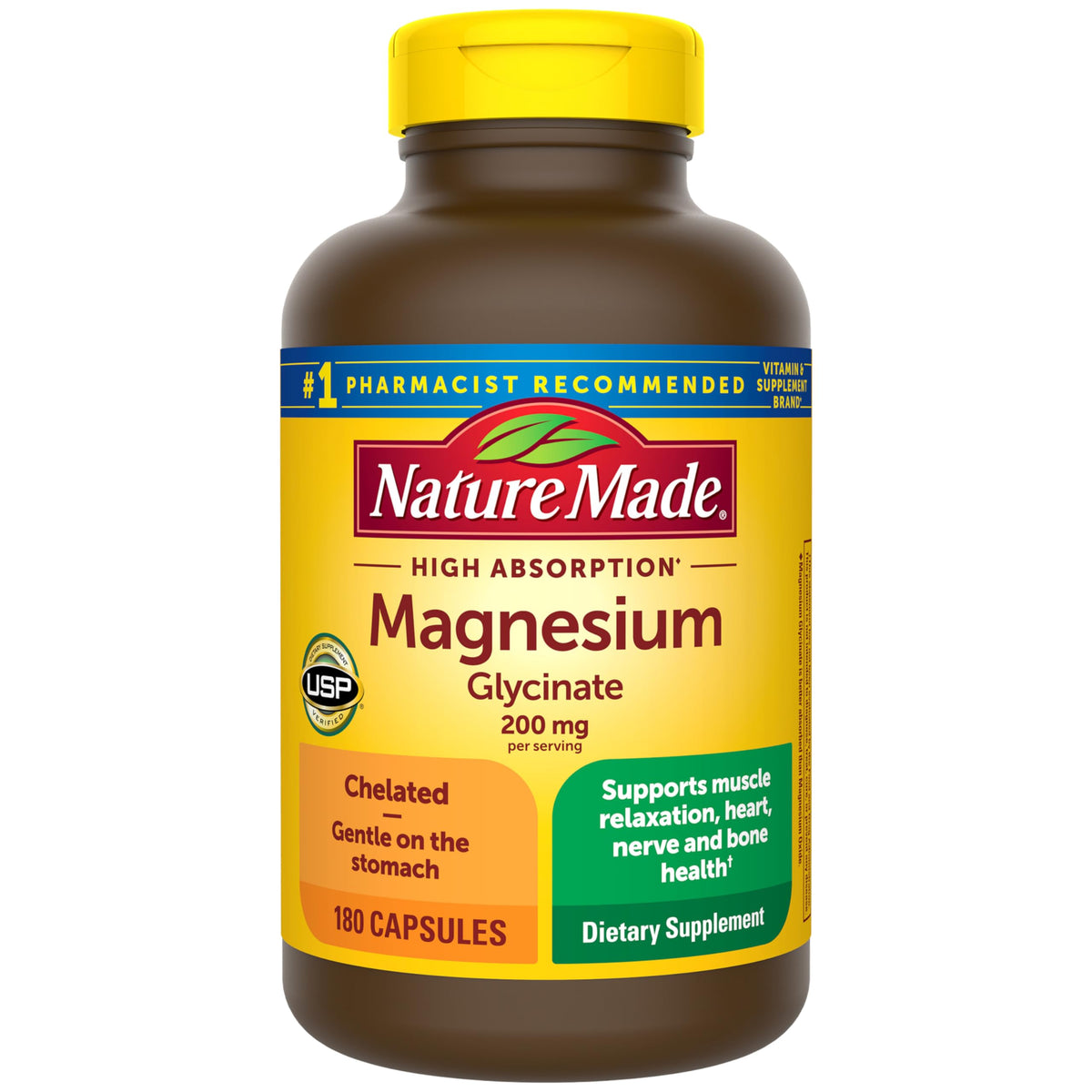 Nature Made Glicinato De Magnesio 180 Capsulas