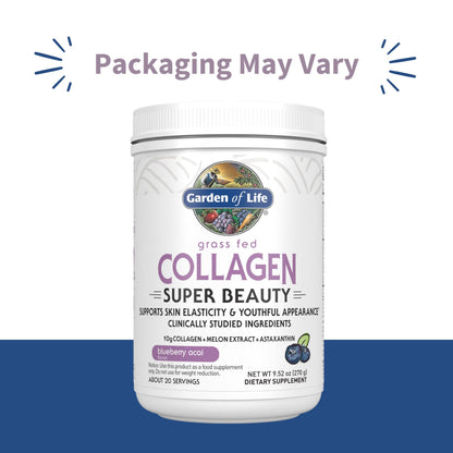 Garden of Life Colágeno Super Beauty Sabor Mora Azul y Açaí en Polvo 270 g