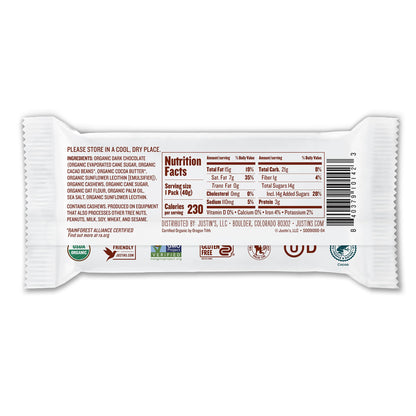 Justin's Taza de Chocolate Amargo con Crema de Nuez de La India Orgánica 40 g