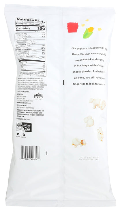 365 Palomitas Orgánicas Sabor Queso Cheddar Blanco 113 g