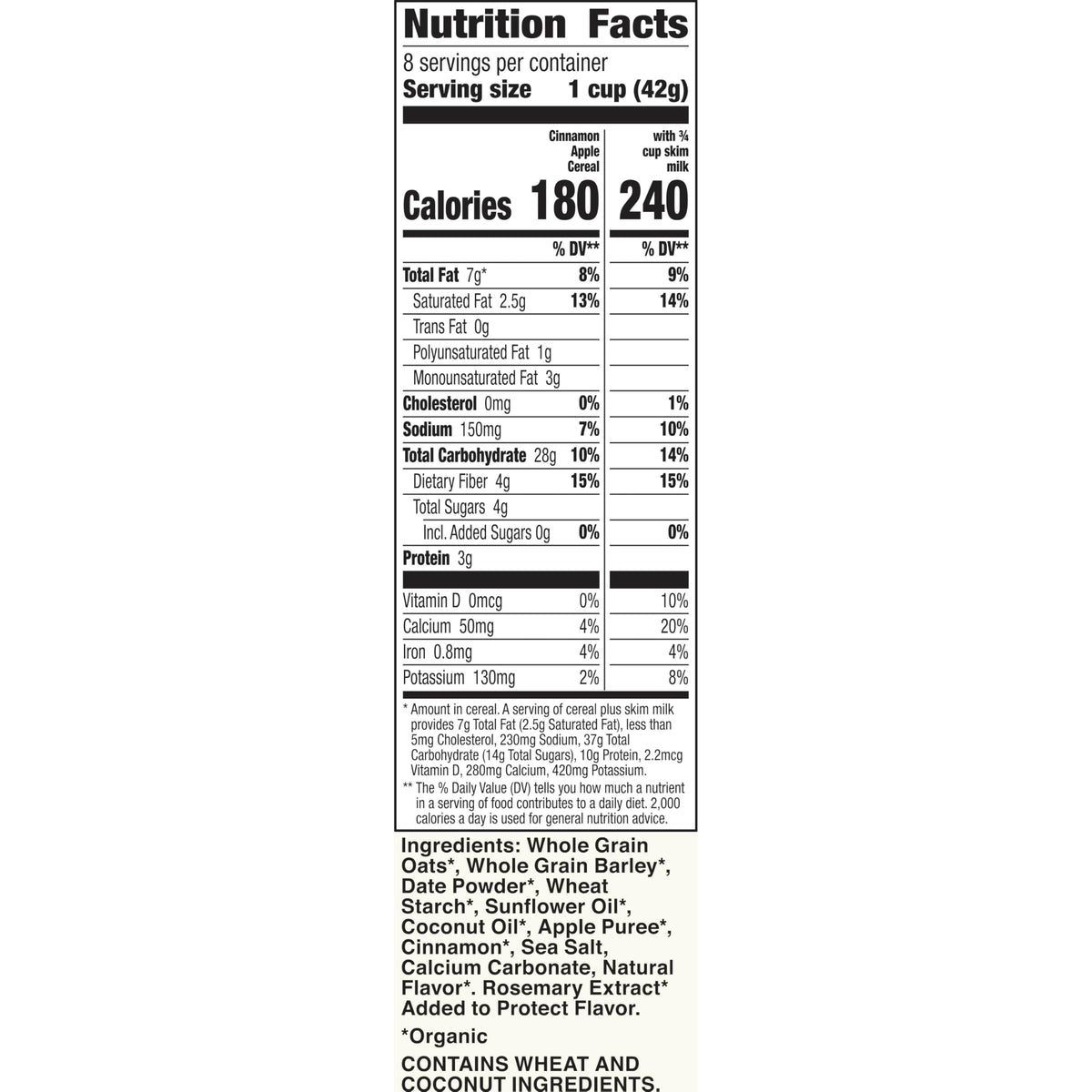 Cascadian Farm Cereal Orgánico de Manzana y Canela 340 g