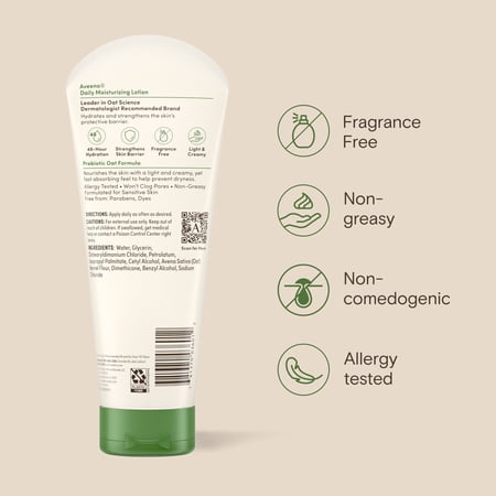 Aveeno loción corporal sin aroma 8 fl oz