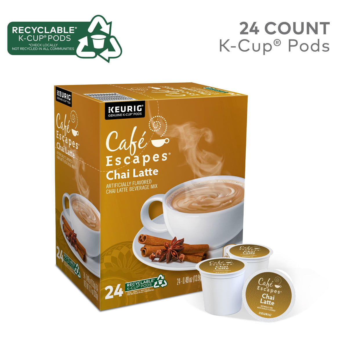 Chai Latte Café Escapes K-Cup 24