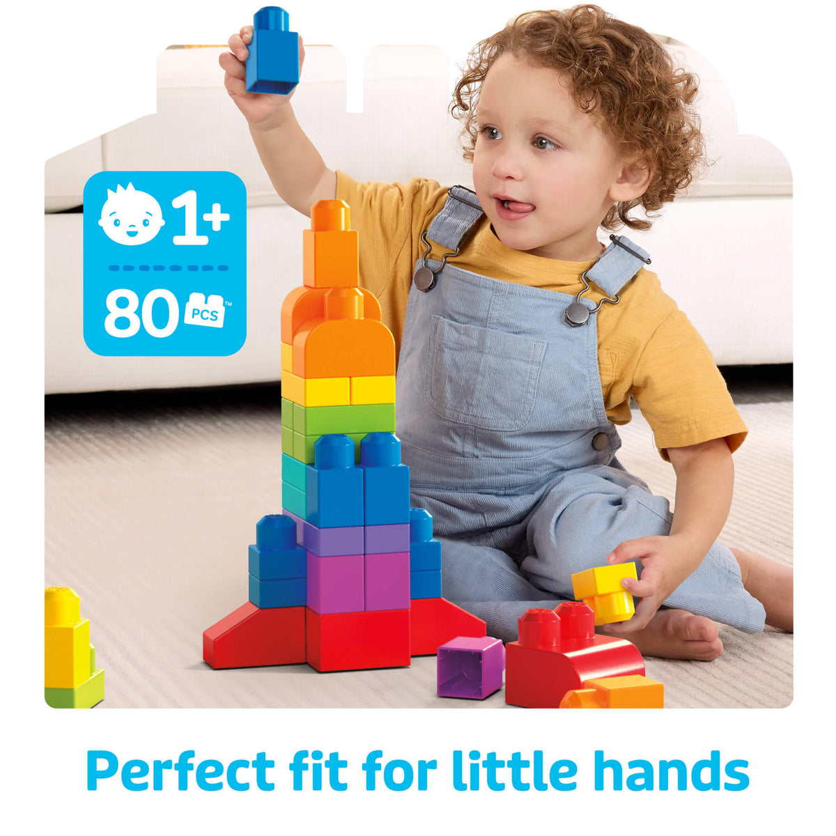 MEGA BLOKS Fisher-Price bloques bolsa azul 80 piezas