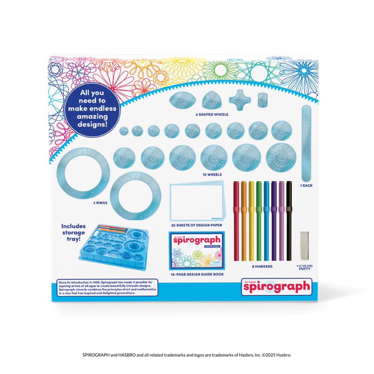 Spirograph Kit De Dibujo Original Con Plumones