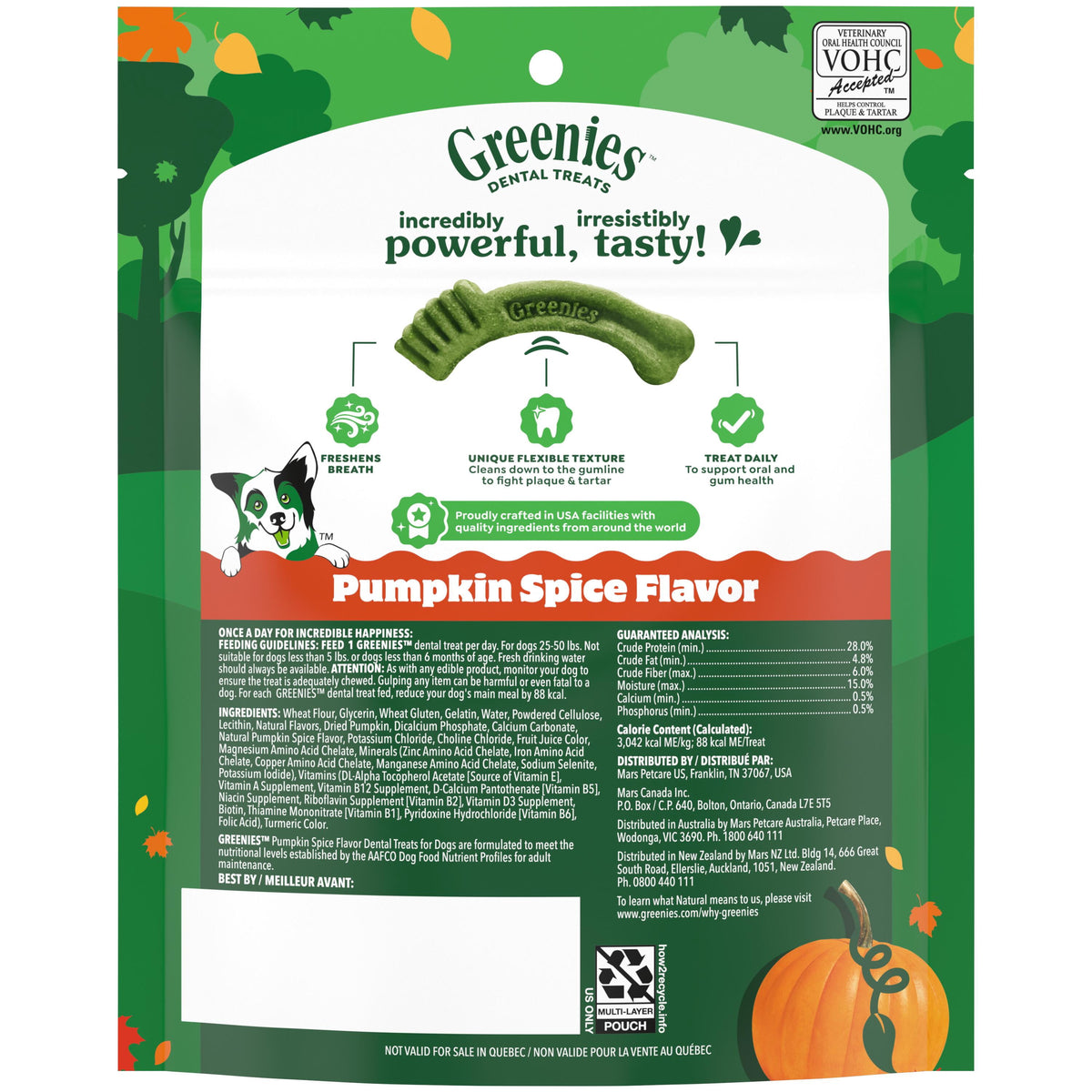 Premios Greenies Calabaza Regular 6 Piezas Pack 3