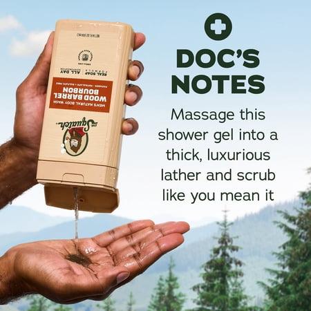 Dr. Squatch Men's Natural Body Wash, Wood Barrel Bourbon, 14 fl oz