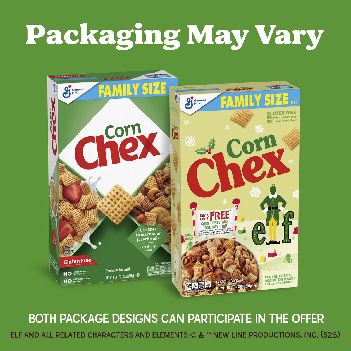 Chex Corn Cereal Edición Navideña 8 Cajas 510 g