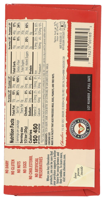 Chocolove Barra de Chocolate Amargo Rico 91 g
