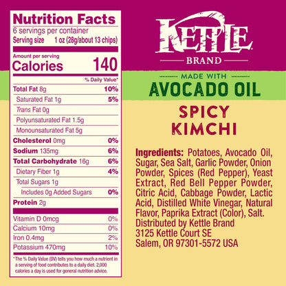 Kettle Brand Papas Fritas Sabor Kimchi Picante 170 g