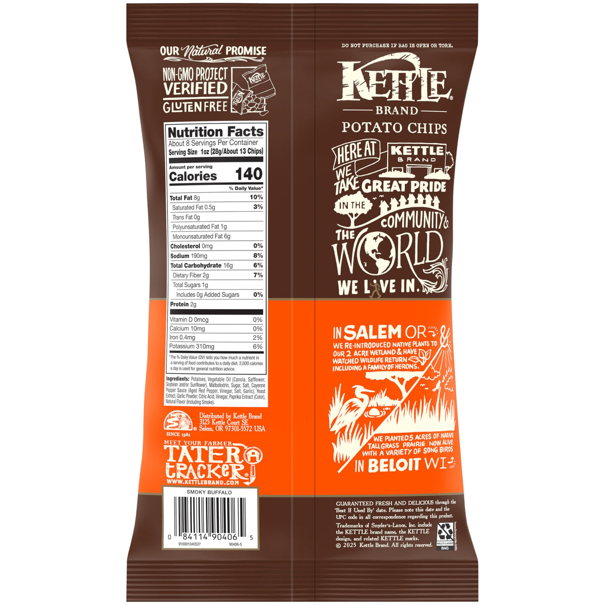 Kettle Brand Papas Fritas Sabor Buffalo Ahumado 213 g