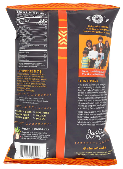 Siete Totopos Sin Granos Sabor Nacho 142 g