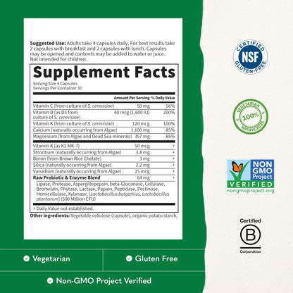 Garden of Life Vitamin Code Raw Calcium Calcio 120 Cápsulas