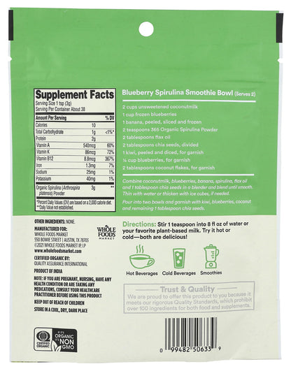 365 Espirulina en Polvo Orgánica 113 g
