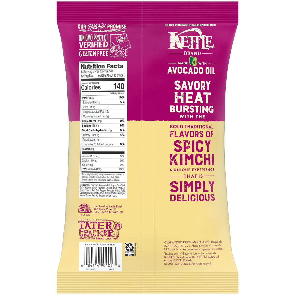 Kettle Brand Papas Fritas Sabor Kimchi Picante 170 g