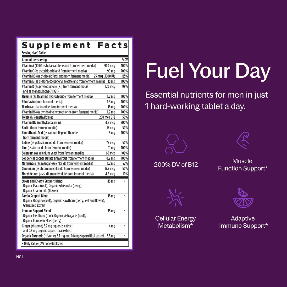 New Chapter Multivitamínico Every Man's One Daily 48 Tabletas