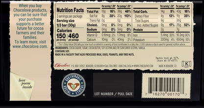 Chocolove Barra de Chocolate Amargo Intenso 91 g