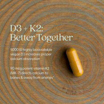 New Chapter Vitamina D3 y K2 con Cúrcuma Orgánica 30 Tabletas