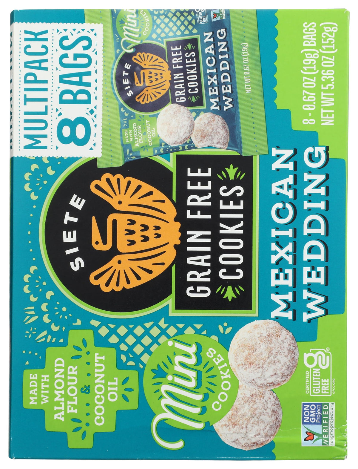 Siete Mini Polvorones Multipack Sin Granos 19 g