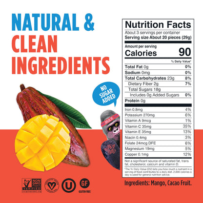 Blue Stripes Fruta de Cacao Deshidratada con Mango 91 g