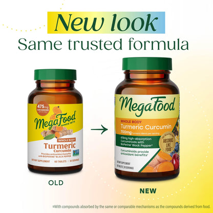 MegaFood Turmeric Strength Cúrcuma 90 Tabletas