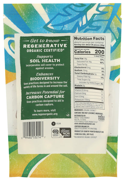 Whole Foods Market Sonrisas de Coco Deshidratado Orgánico 170 g