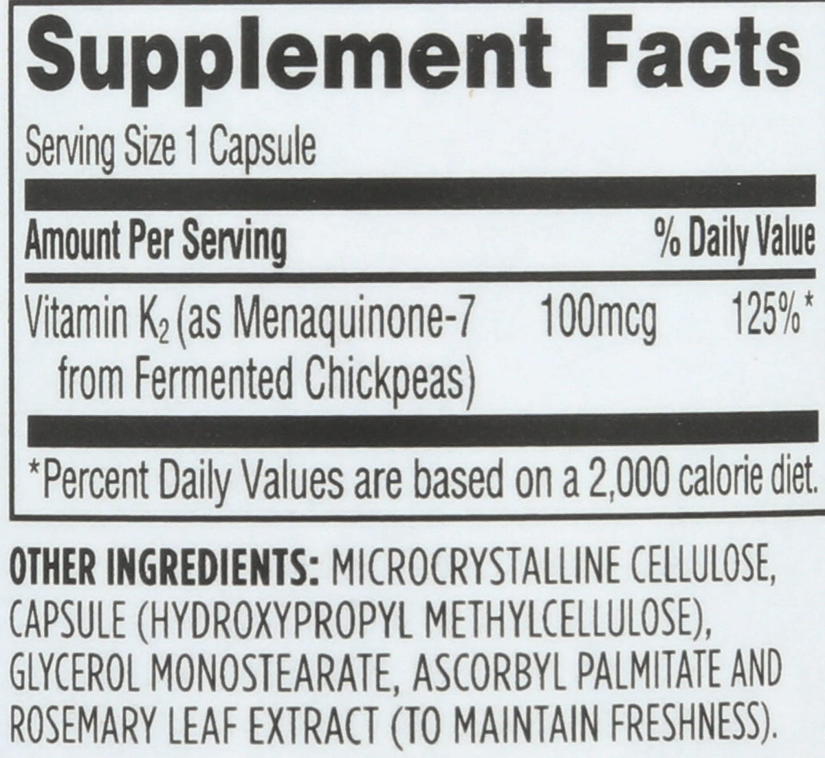 365 Vitamina K2 90 Cápsulas