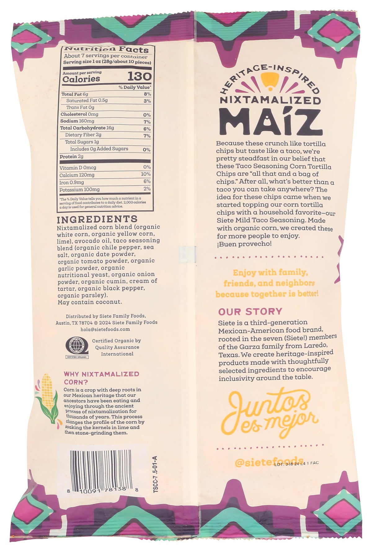 Siete Totopos de Maíz Sabor Taco 213 g