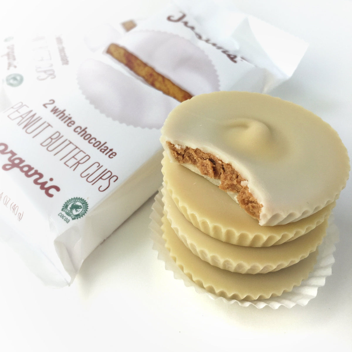 Justin's Taza de Chocolate Blanco con Crema de Cacahuate Orgánica 40 g